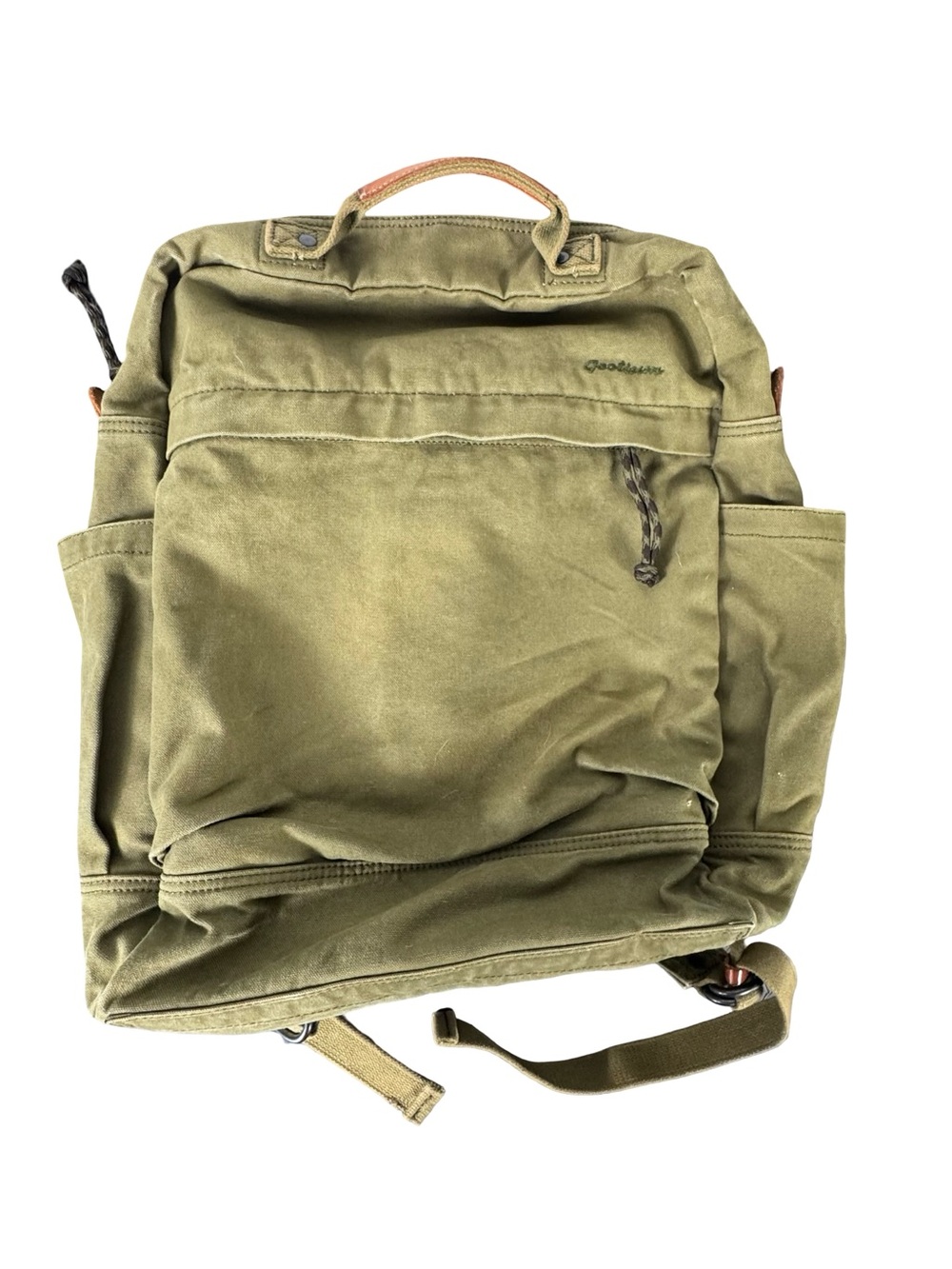 Vintage Gootium Backpack Green Canvas Travel/Hiking Casual Zipper Bag